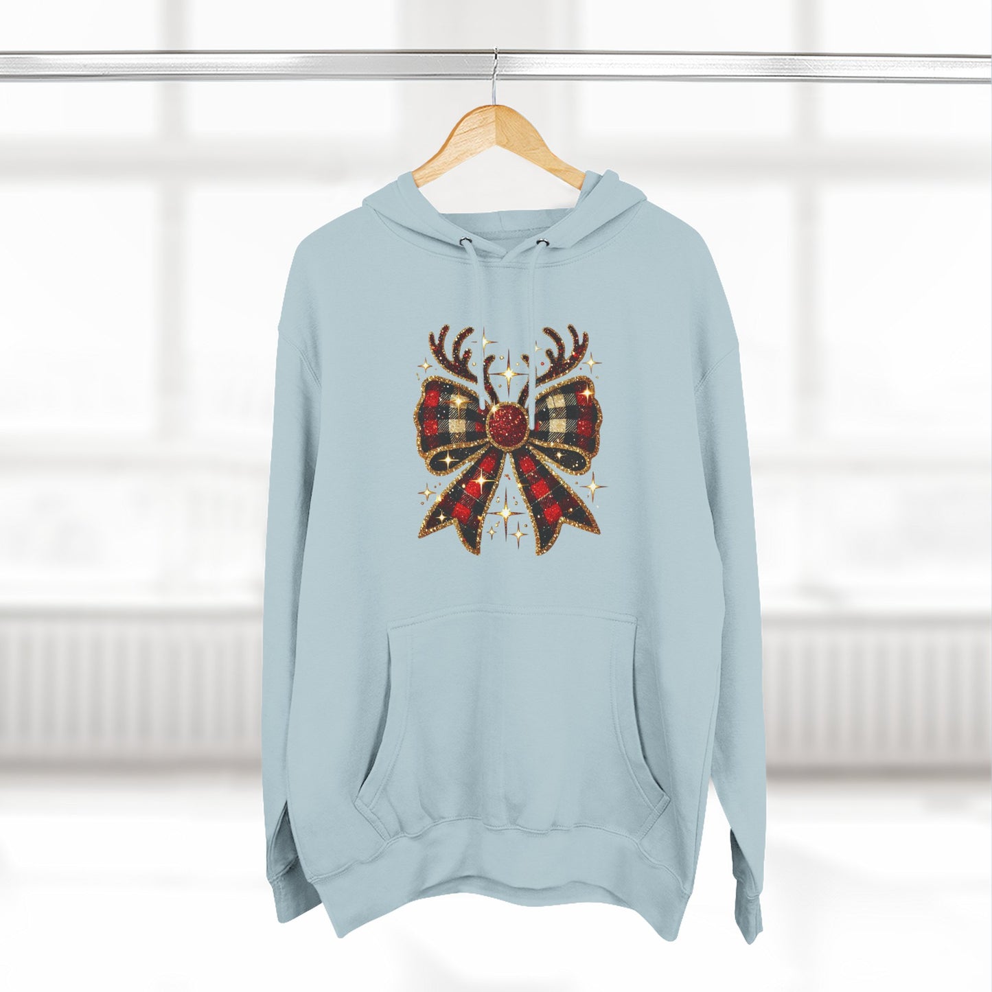 Christmas Reindeer Hoodie | Cozy Holiday Fleece & Festive Gift for Her