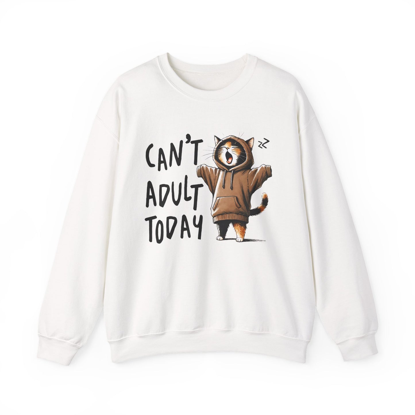 Funny Cat Crewneck Sweatshirt | Cozy Gift for Cat Lovers & Lazy Days