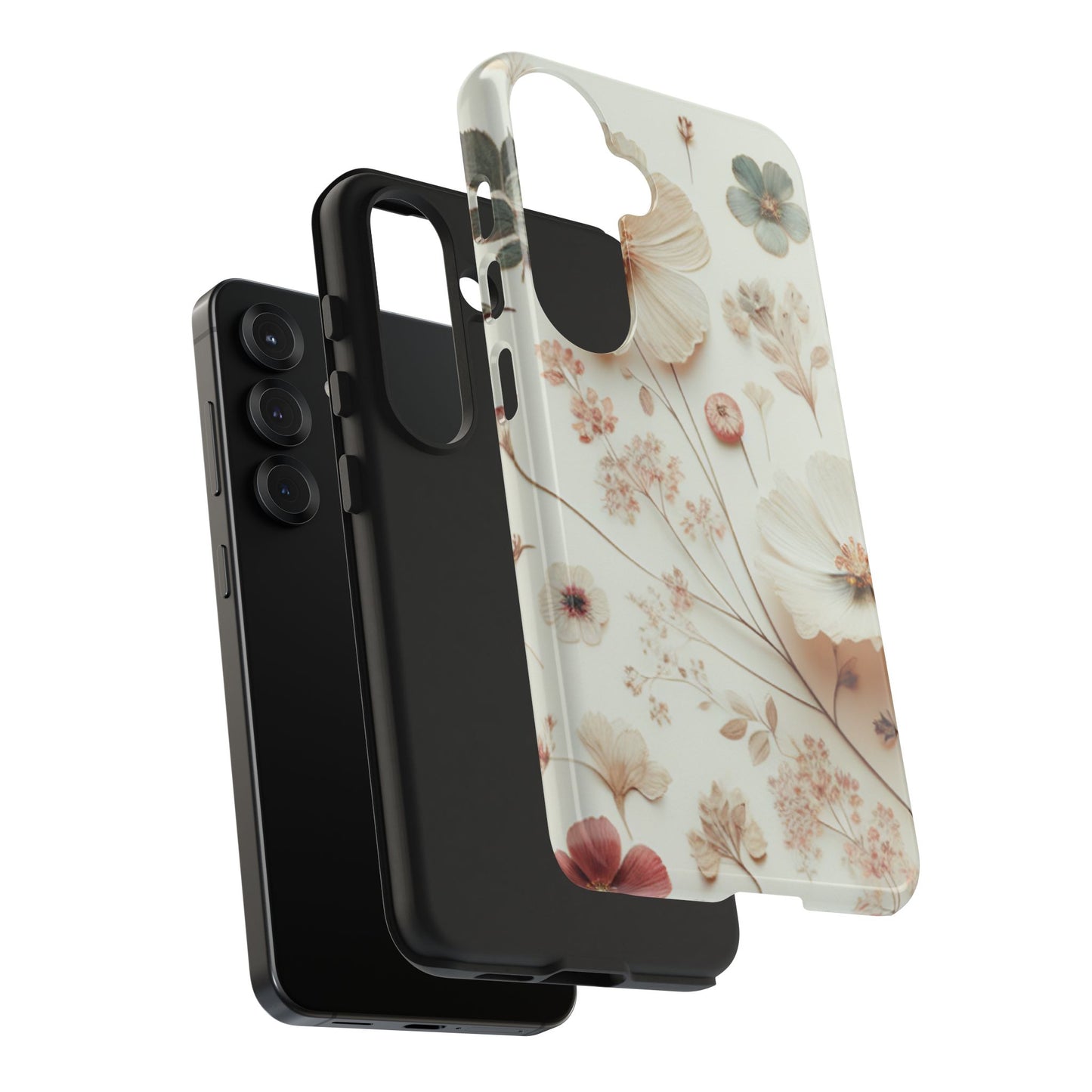 Floral Tough Phone Case, Durable Phone Cover, Floral Print Gift, Protective Case, Nature Lover Accessory, Spring Vibes