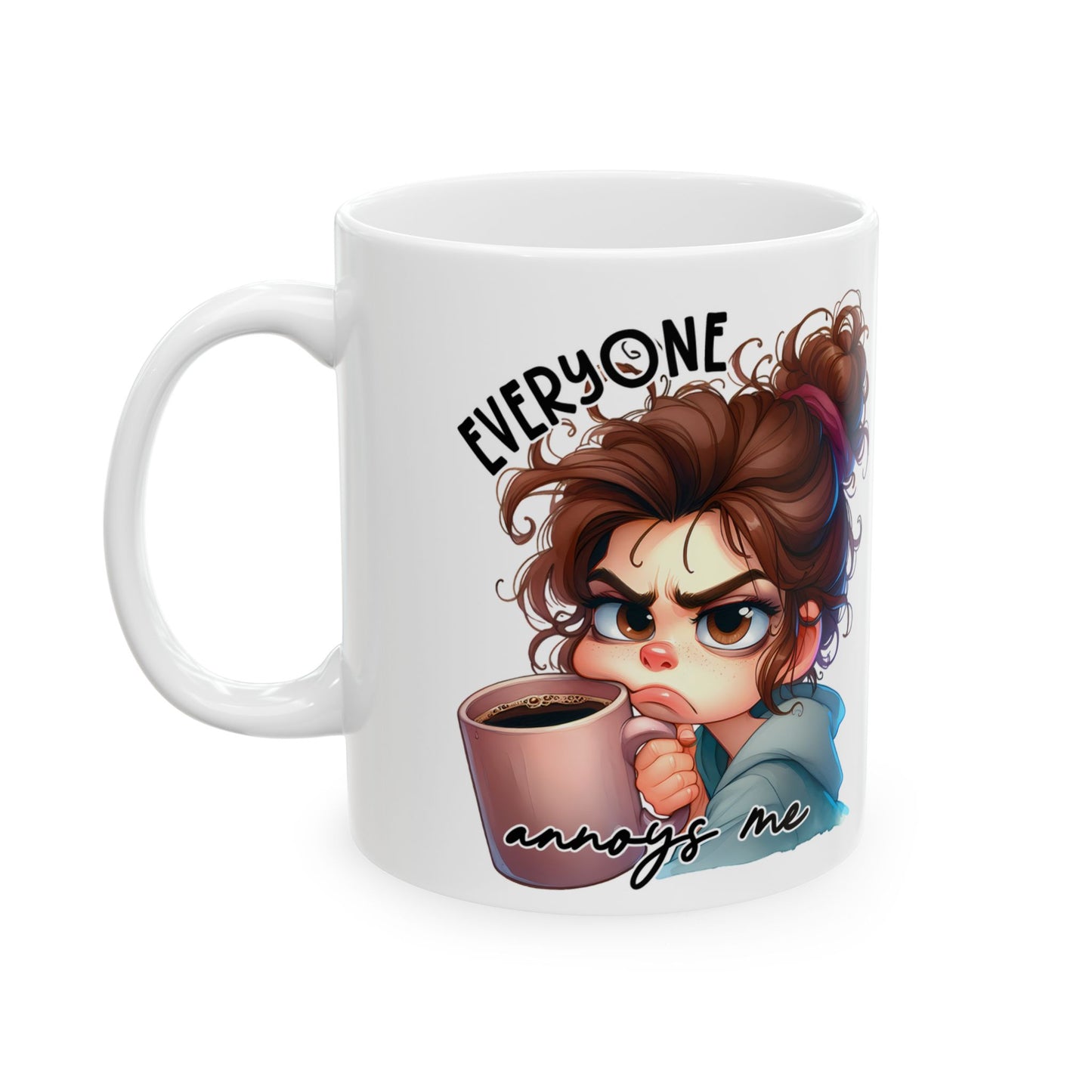 Whimsical Illustrated Ceramic Mug | Unique Gift for Coffee & Tea Lovers