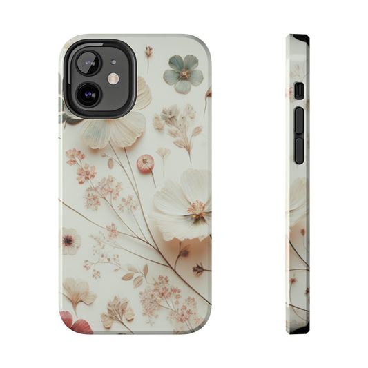 Phone case with floral design on a white background