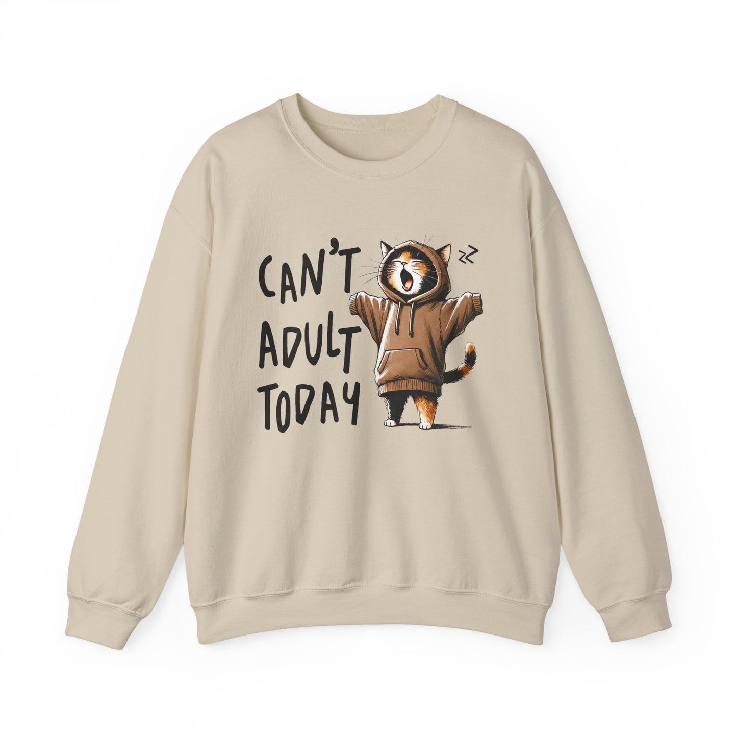 Funny Cat Crewneck Sweatshirt | Cozy Gift for Cat Lovers & Lazy Days
