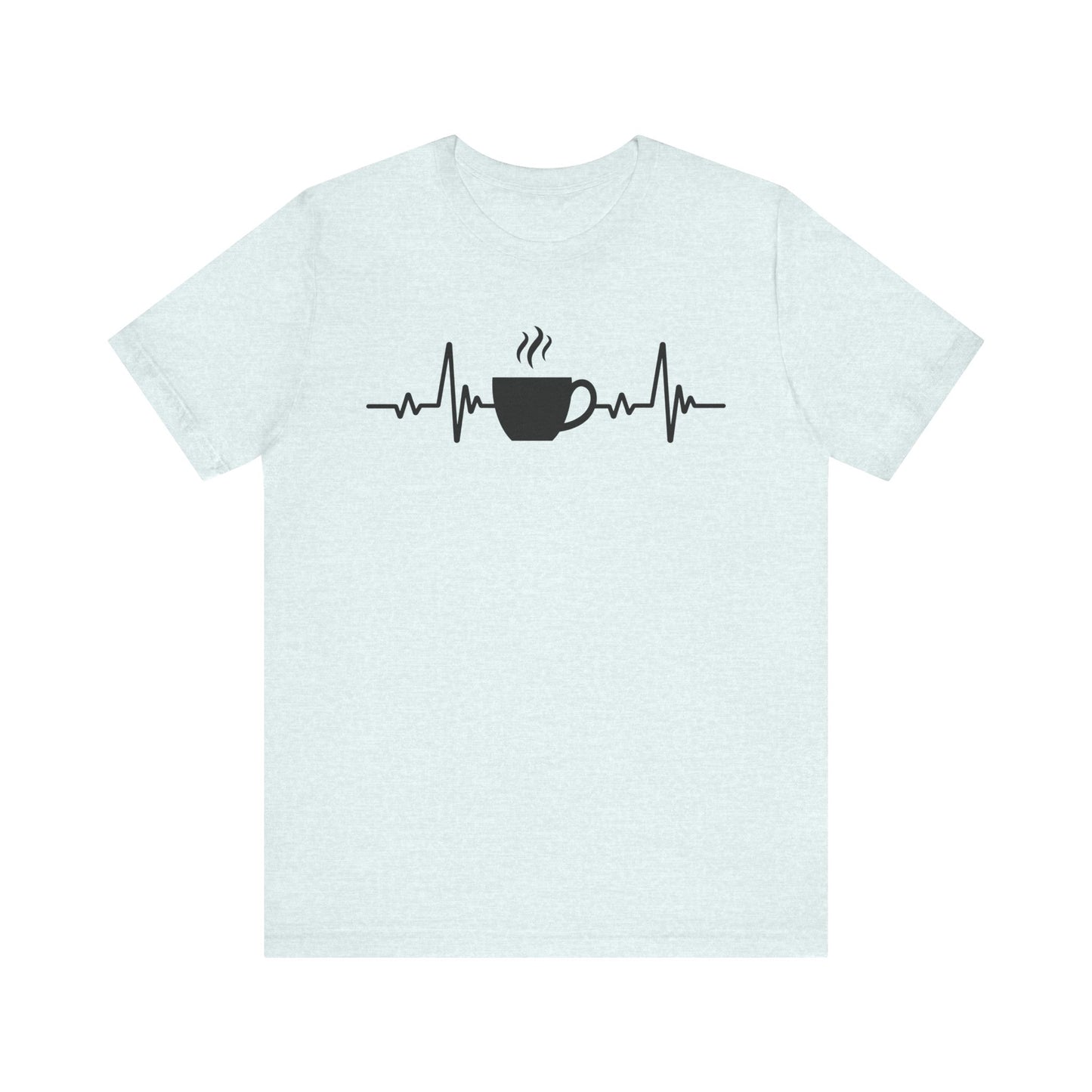 Coffee Heartbeat T-Shirt | Fun Gift for Coffee Lovers & Casual Wear