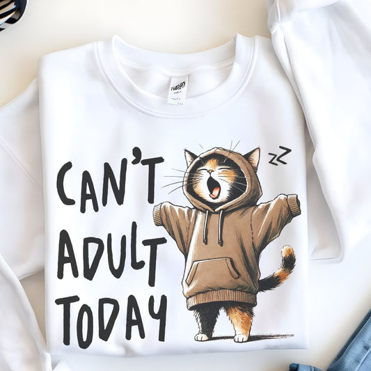 Funny Cat Crewneck Sweatshirt | Cozy Gift for Cat Lovers & Lazy Days