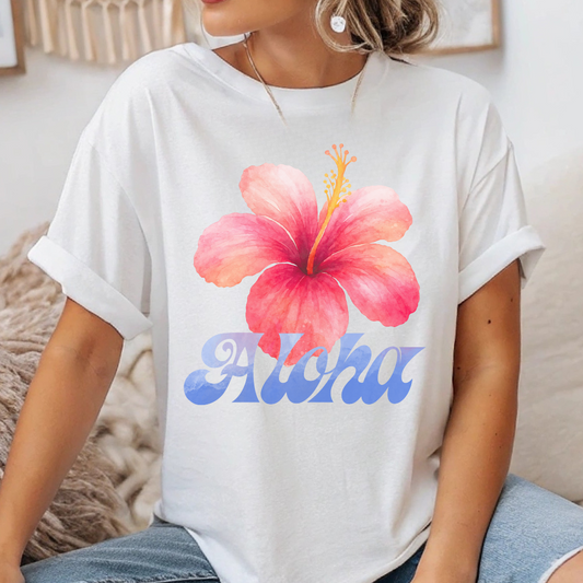 Aloha Floral T-Shirt | Summer Vibes Beachwear & Vacation Essential