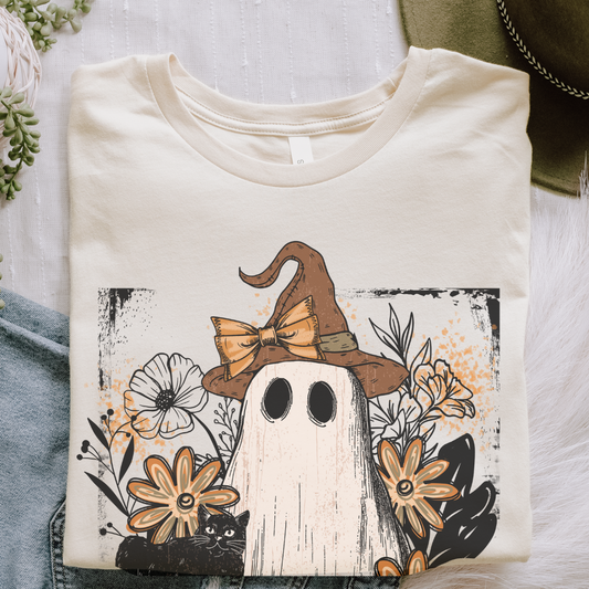 Halloween Ghost T-Shirt | Spooky Season Graphic Tee & Party Outfit