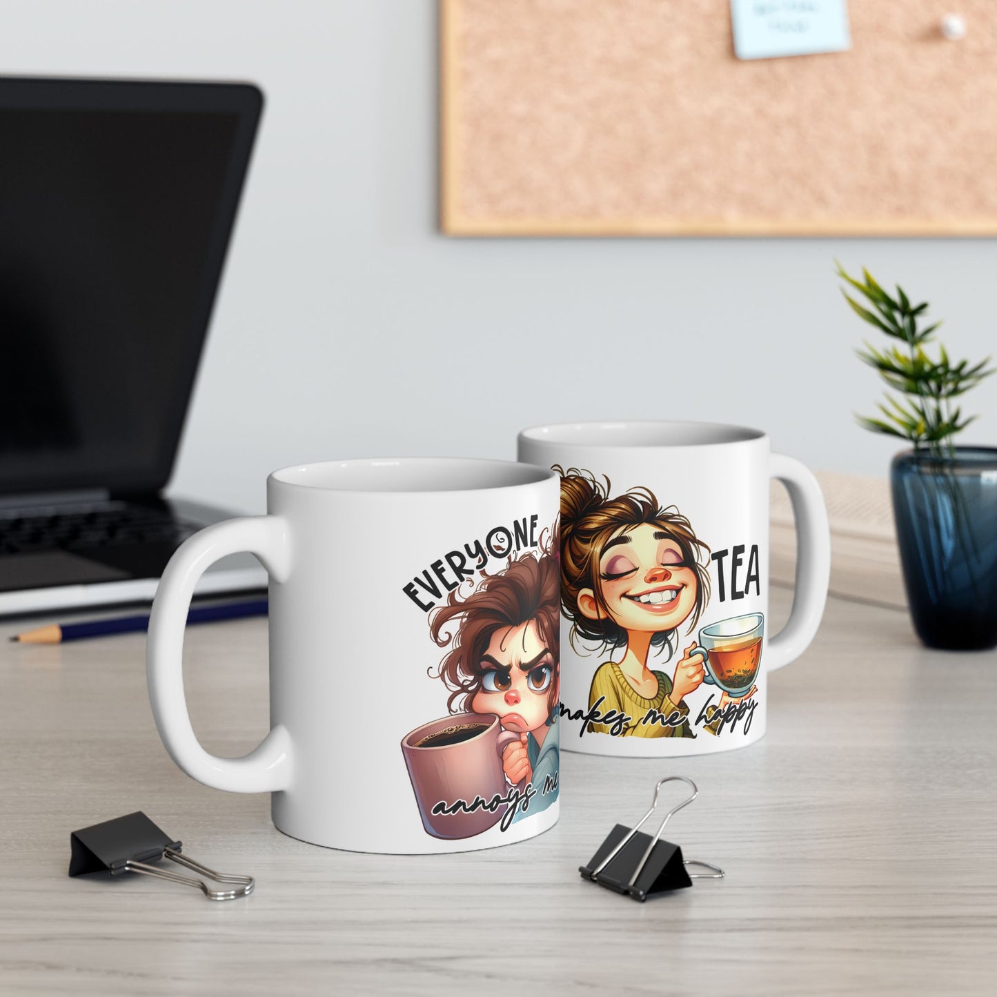 Whimsical Illustrated Ceramic Mug | Unique Gift for Coffee & Tea Lovers