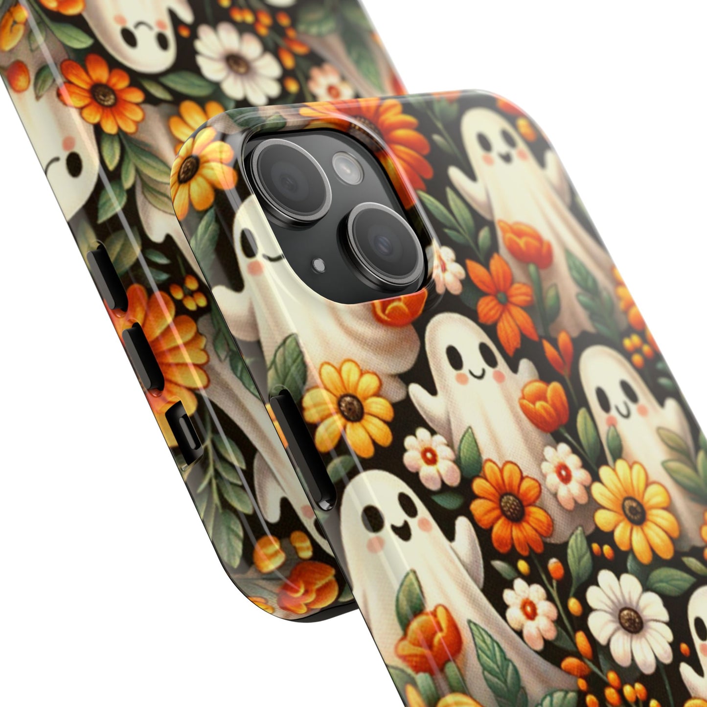 Whimsical Ghost Floral Halloween Phone Case | Tough and Stylish Protection