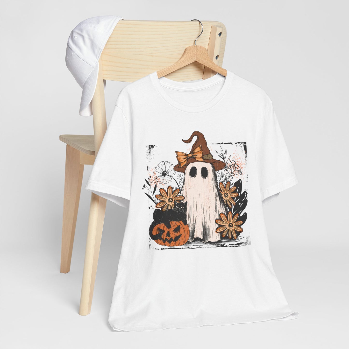 Halloween Ghost T-Shirt | Spooky Season Graphic Tee & Party Outfit