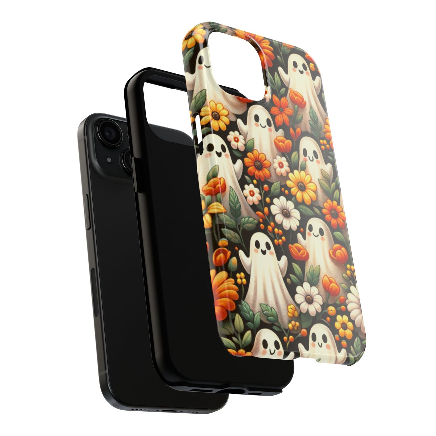 Whimsical Ghost Floral Halloween Phone Case | Tough and Stylish Protection
