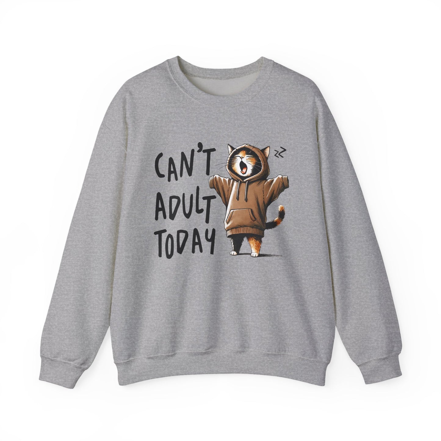 Funny Cat Crewneck Sweatshirt | Cozy Gift for Cat Lovers & Lazy Days