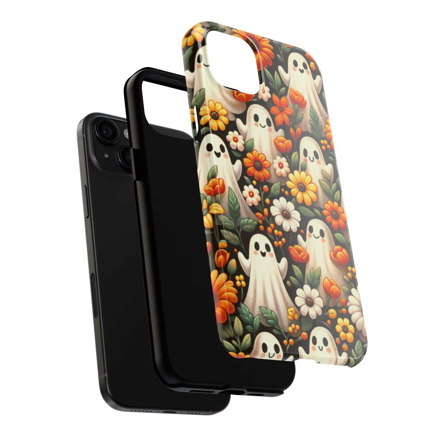 Whimsical Ghost Floral Halloween Phone Case | Tough and Stylish Protection