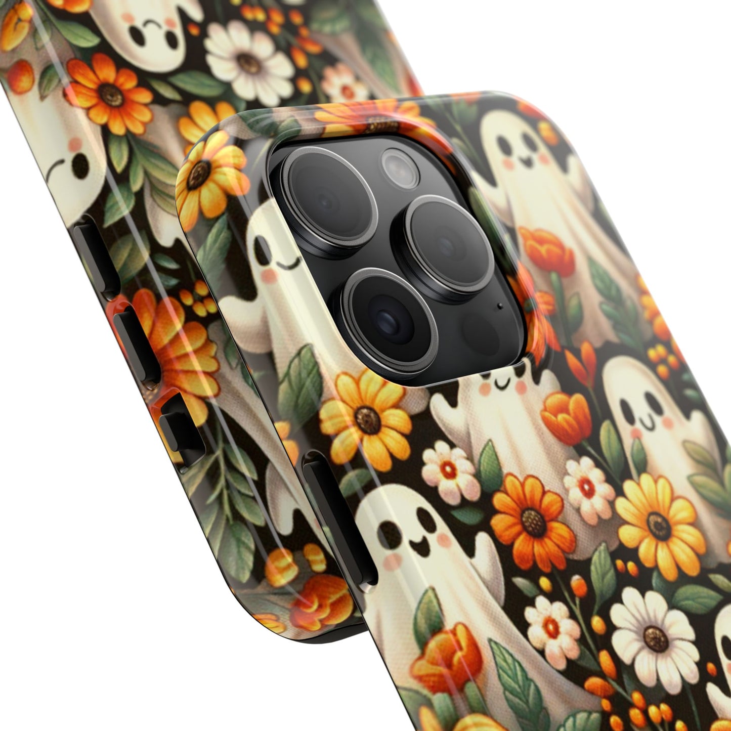Whimsical Ghost Floral Halloween Phone Case | Tough and Stylish Protection