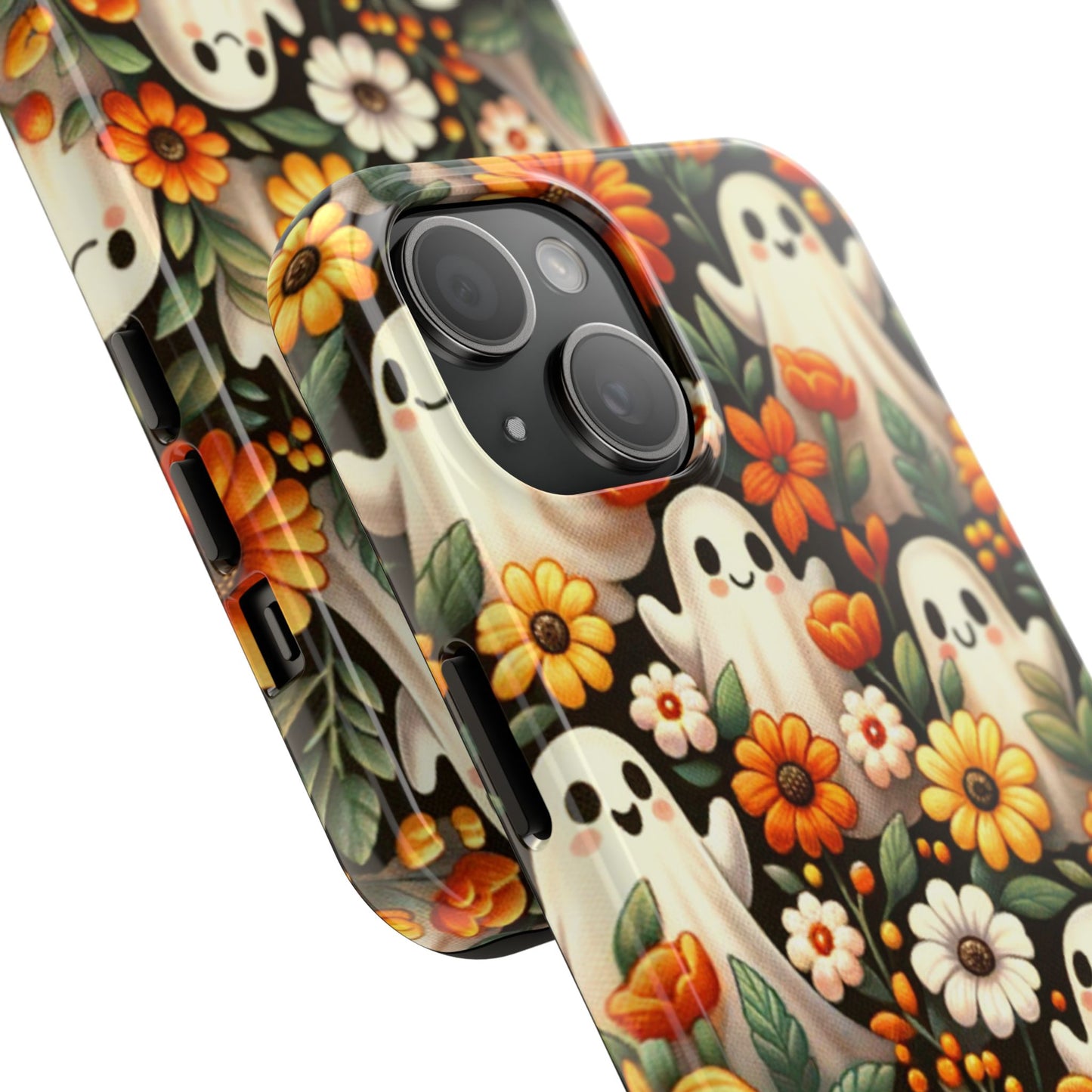 Whimsical Ghost Floral Halloween Phone Case | Tough and Stylish Protection