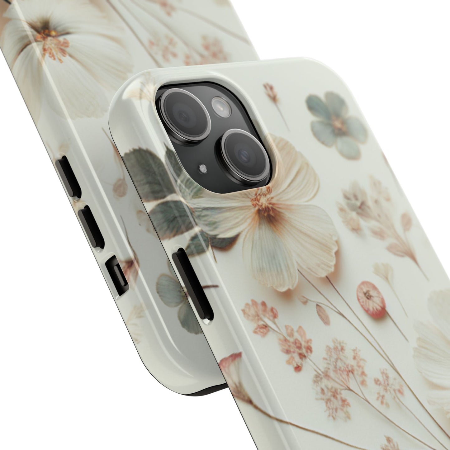 Floral Tough Phone Case, Durable Phone Cover, Floral Print Gift, Protective Case, Nature Lover Accessory, Spring Vibes