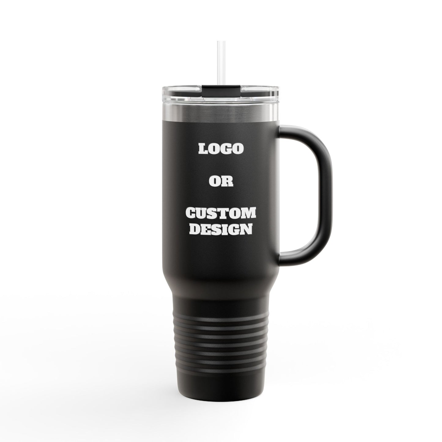 Custom logo tumbler 40oz stainless steel with handle and personalized branding