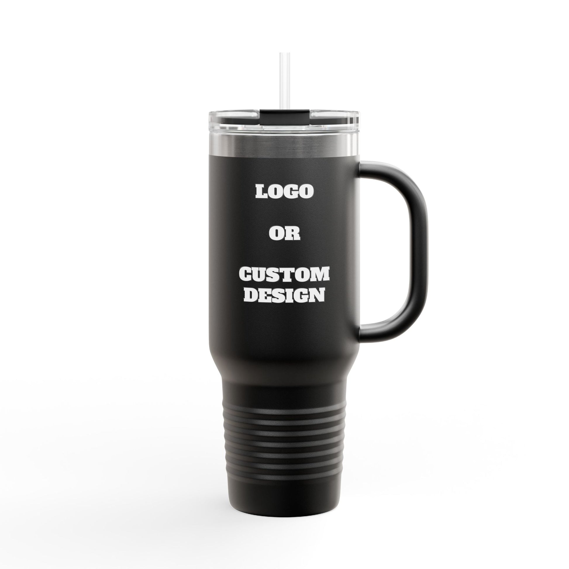 Custom logo tumbler 40oz stainless steel with handle and personalized branding