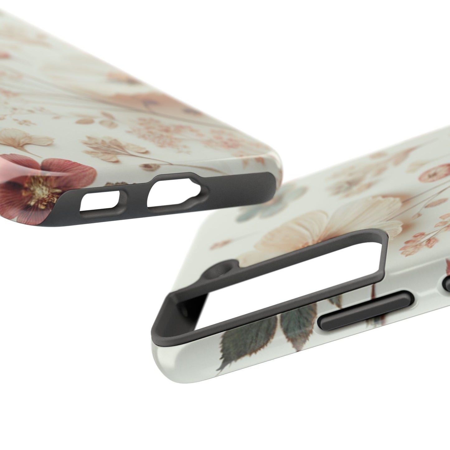 Floral Tough Phone Case, Durable Phone Cover, Floral Print Gift, Protective Case, Nature Lover Accessory, Spring Vibes