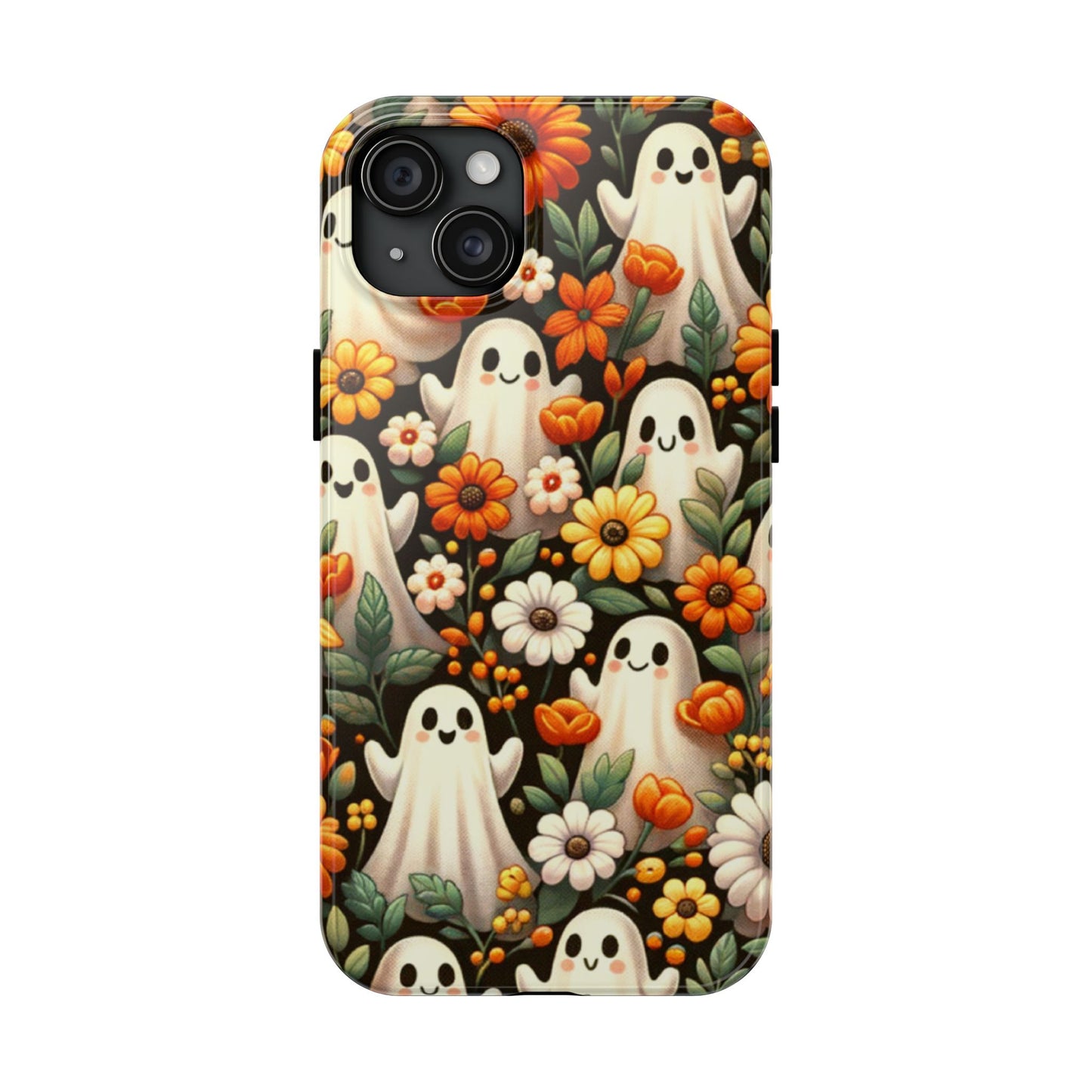 Whimsical Ghost Floral Halloween Phone Case | Tough and Stylish Protection