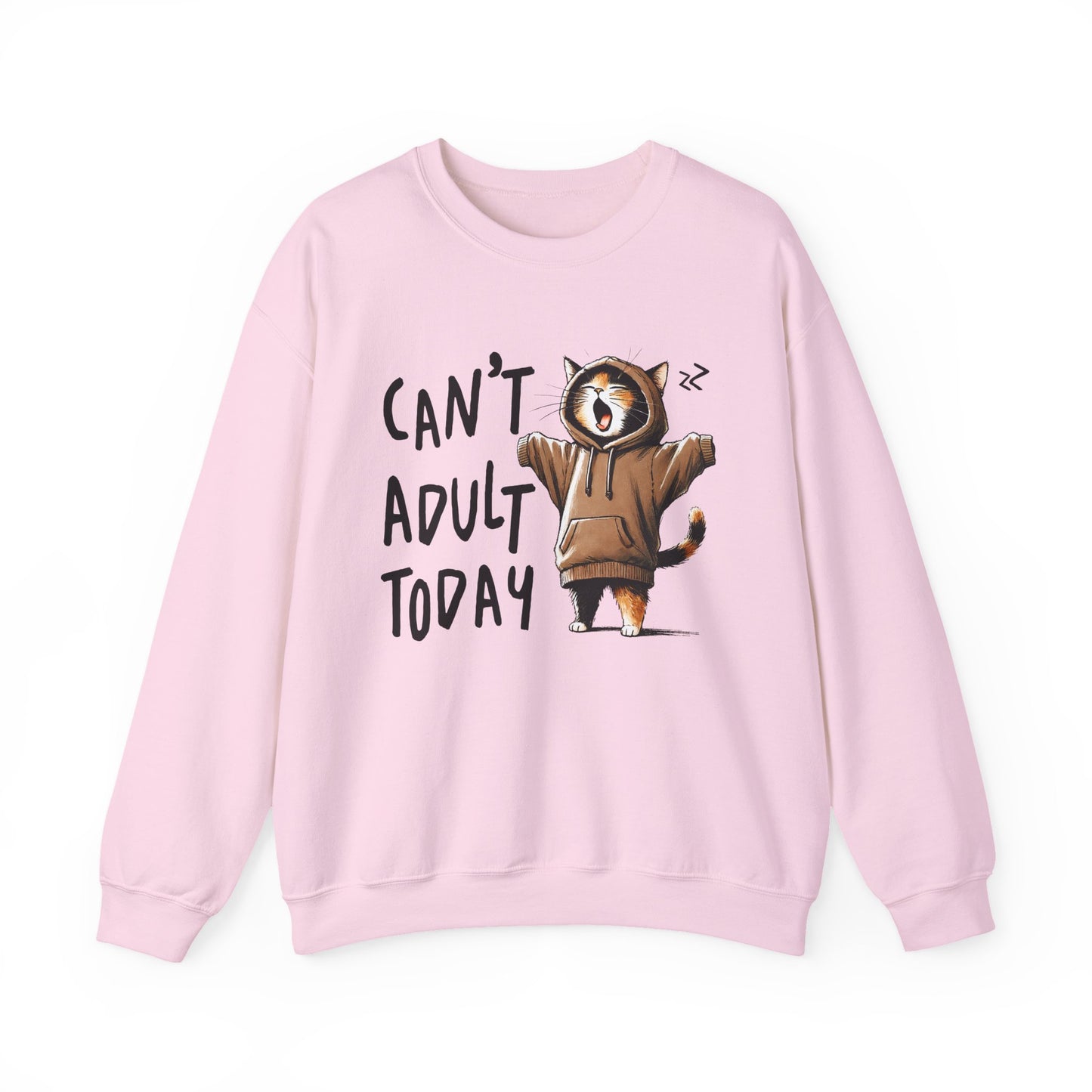 Funny Cat Crewneck Sweatshirt | Cozy Gift for Cat Lovers & Lazy Days