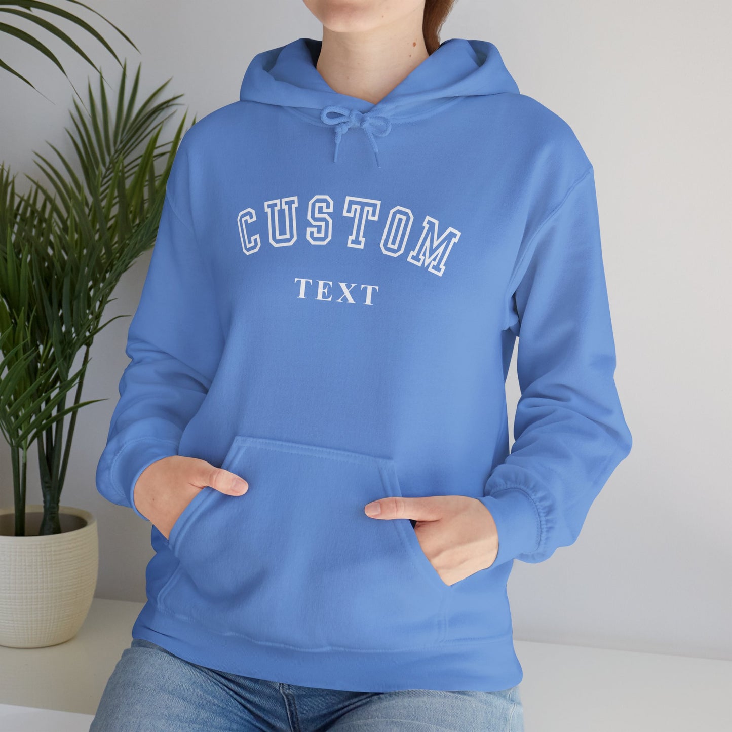 Custom Arch Text Hoodie - Personalized University Style Pullover