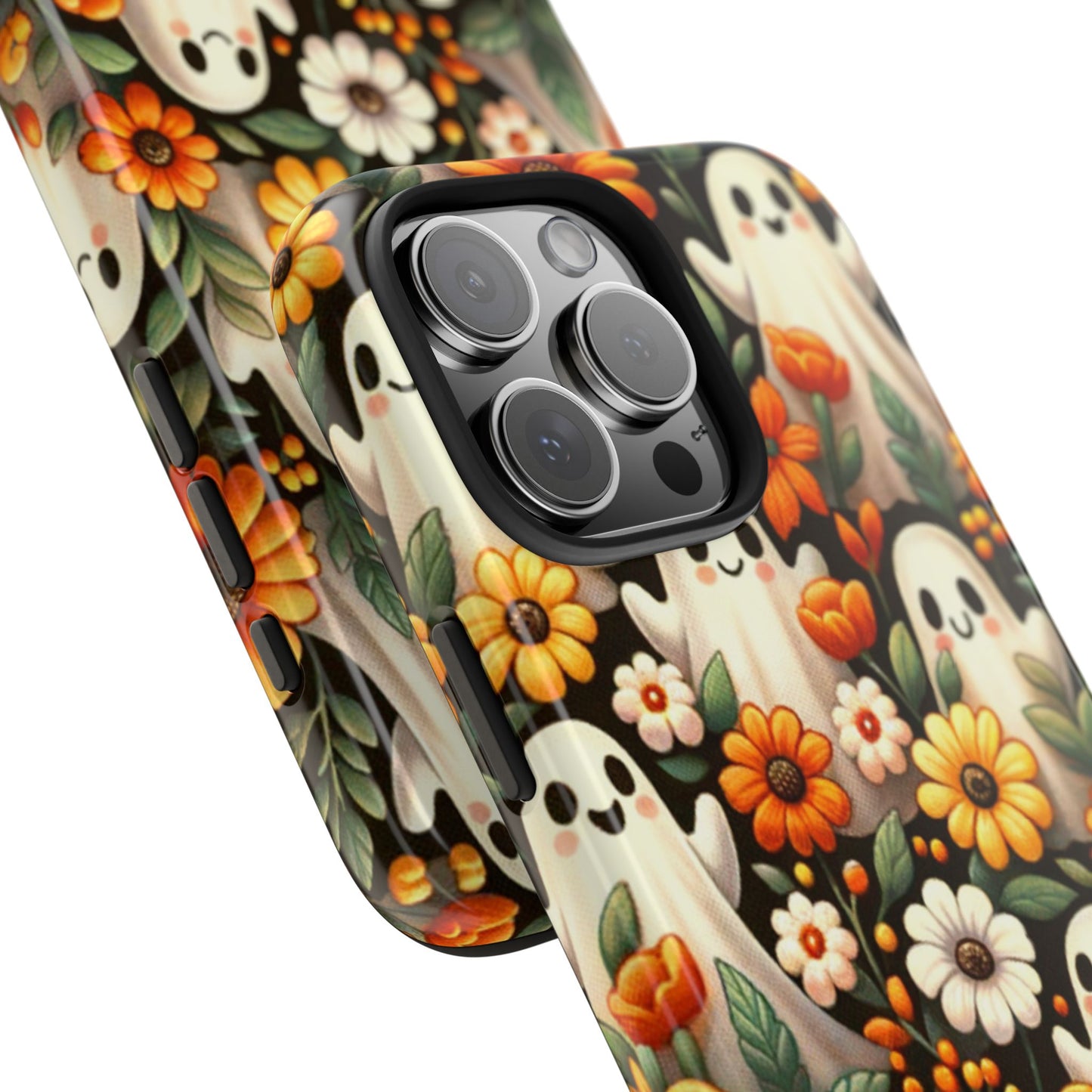 Whimsical Ghost Floral Halloween Phone Case | Tough and Stylish Protection