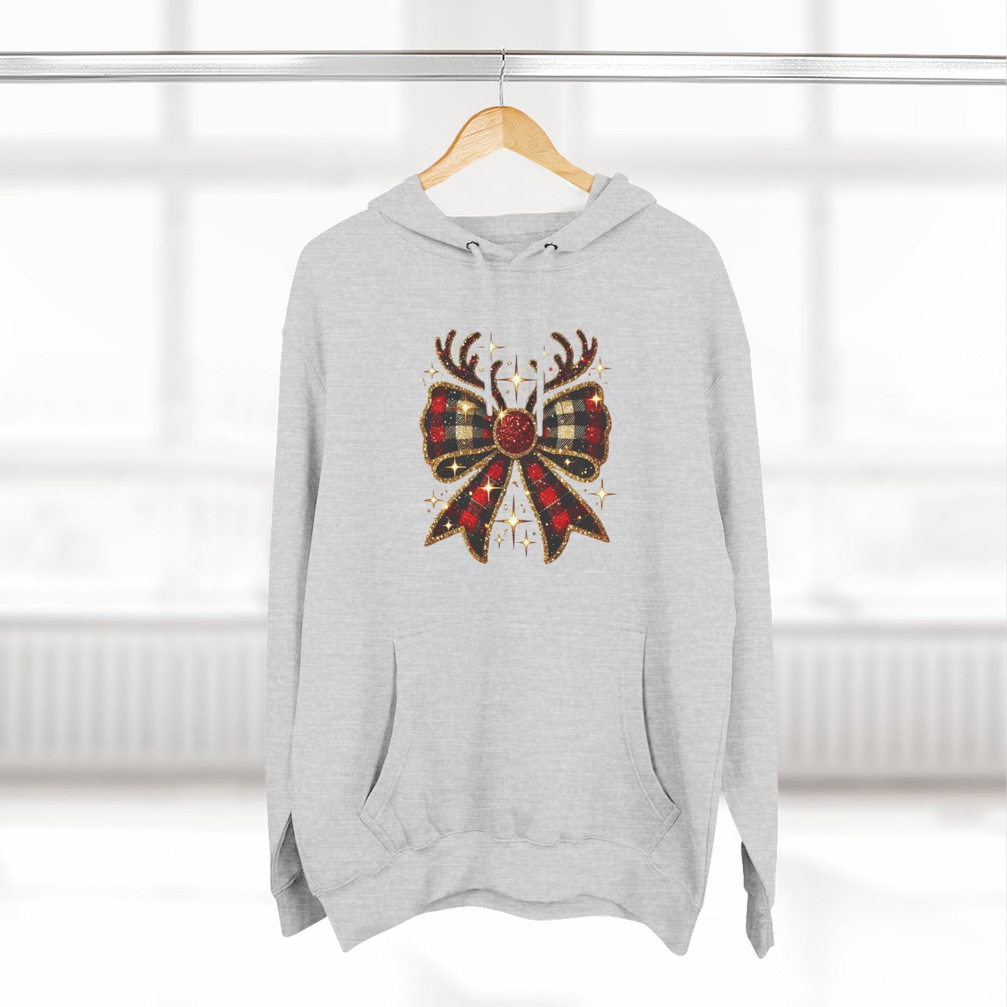 Christmas Reindeer Hoodie | Cozy Holiday Fleece & Festive Gift for Her