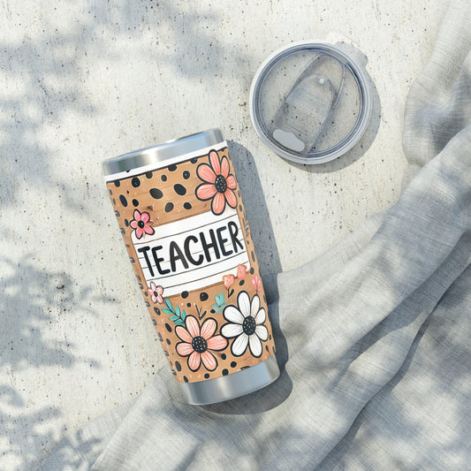 Teacher Floral Tumbler