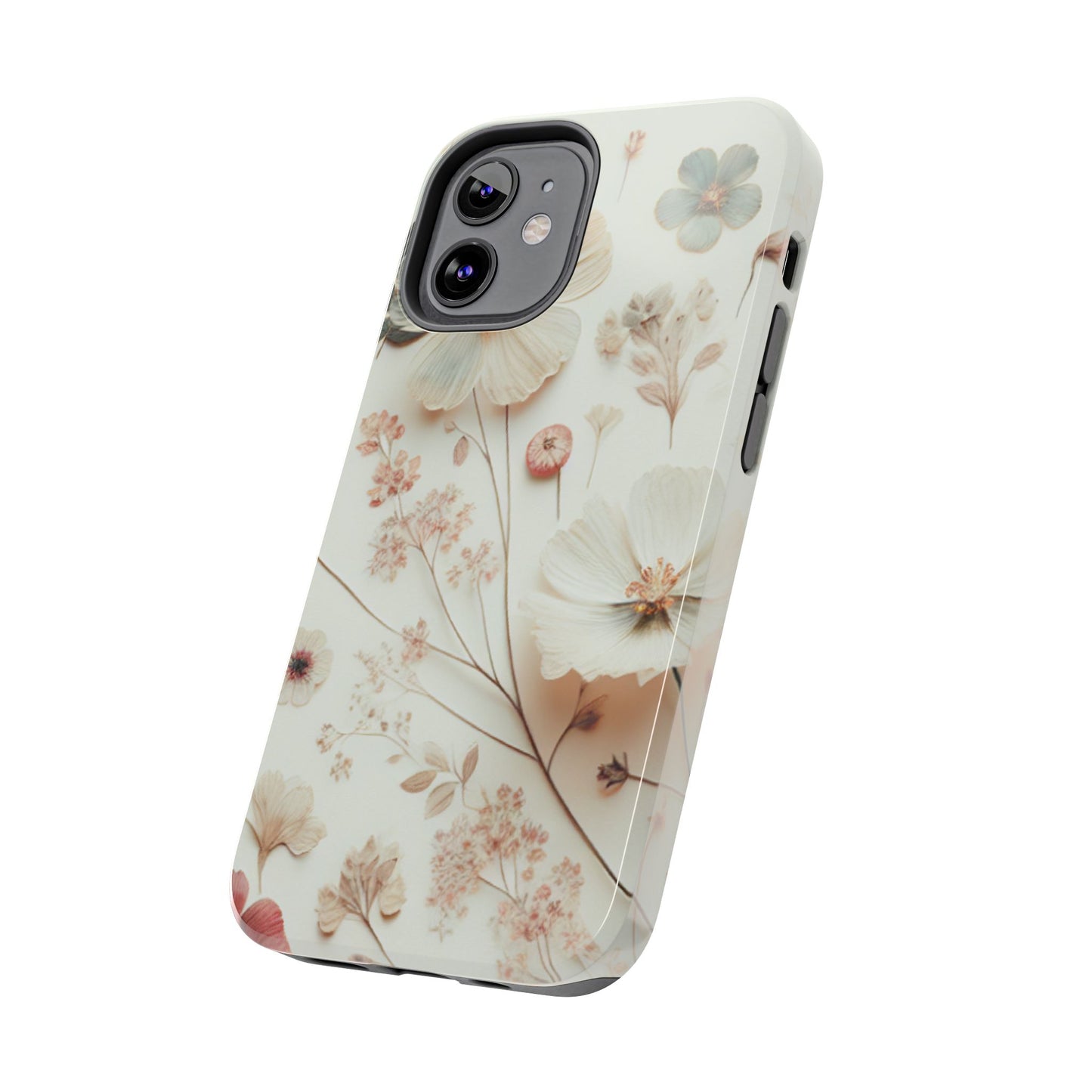 Floral phone case on a white background