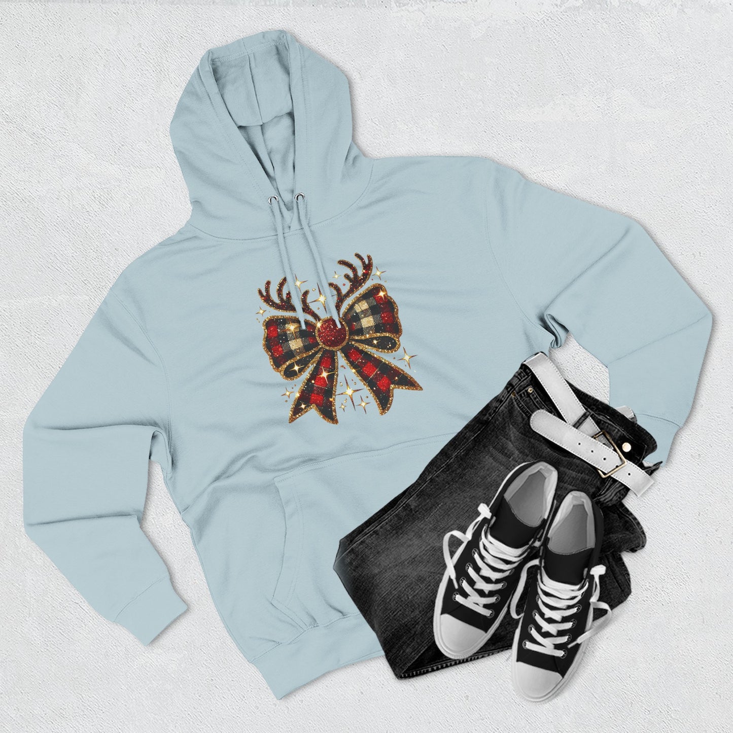 Christmas Reindeer Hoodie | Cozy Holiday Fleece & Festive Gift for Her