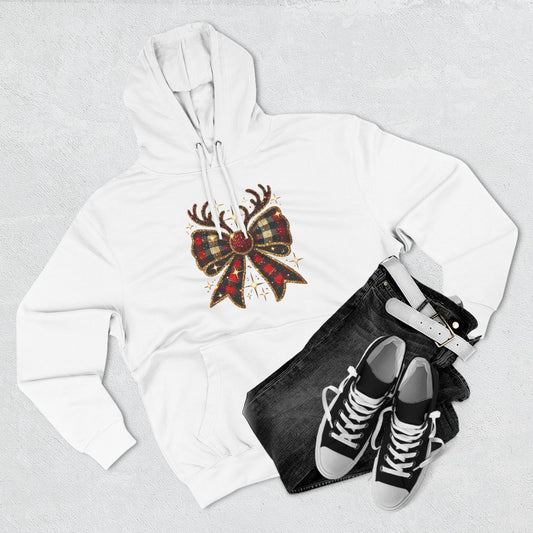 Christmas Reindeer Hoodie | Cozy Holiday Fleece & Festive Gift for Her