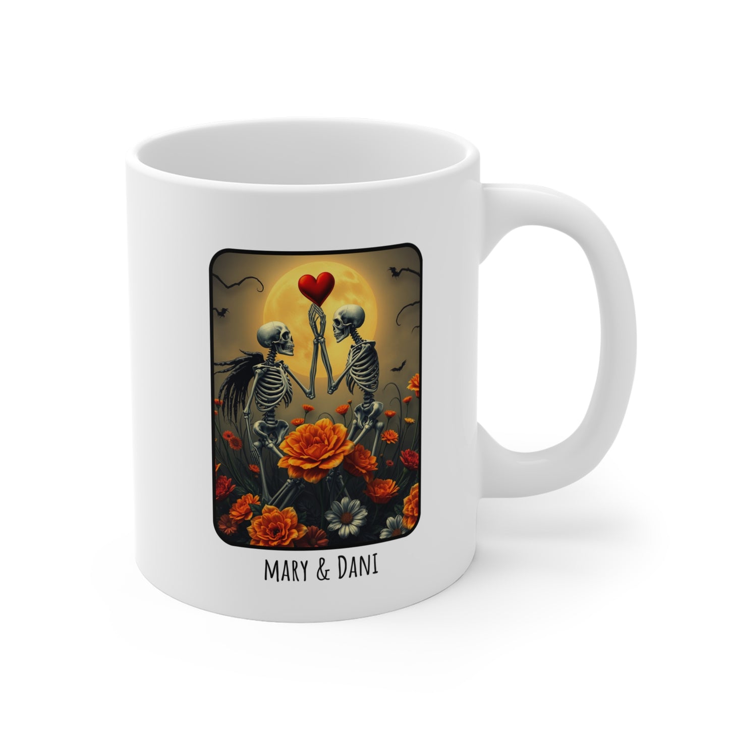 Custom halloween Lovers Mug, 11oz Coffee Cup, Spooky Gift for Fall, Halloween Decor, Autumn Celebration Drinkware