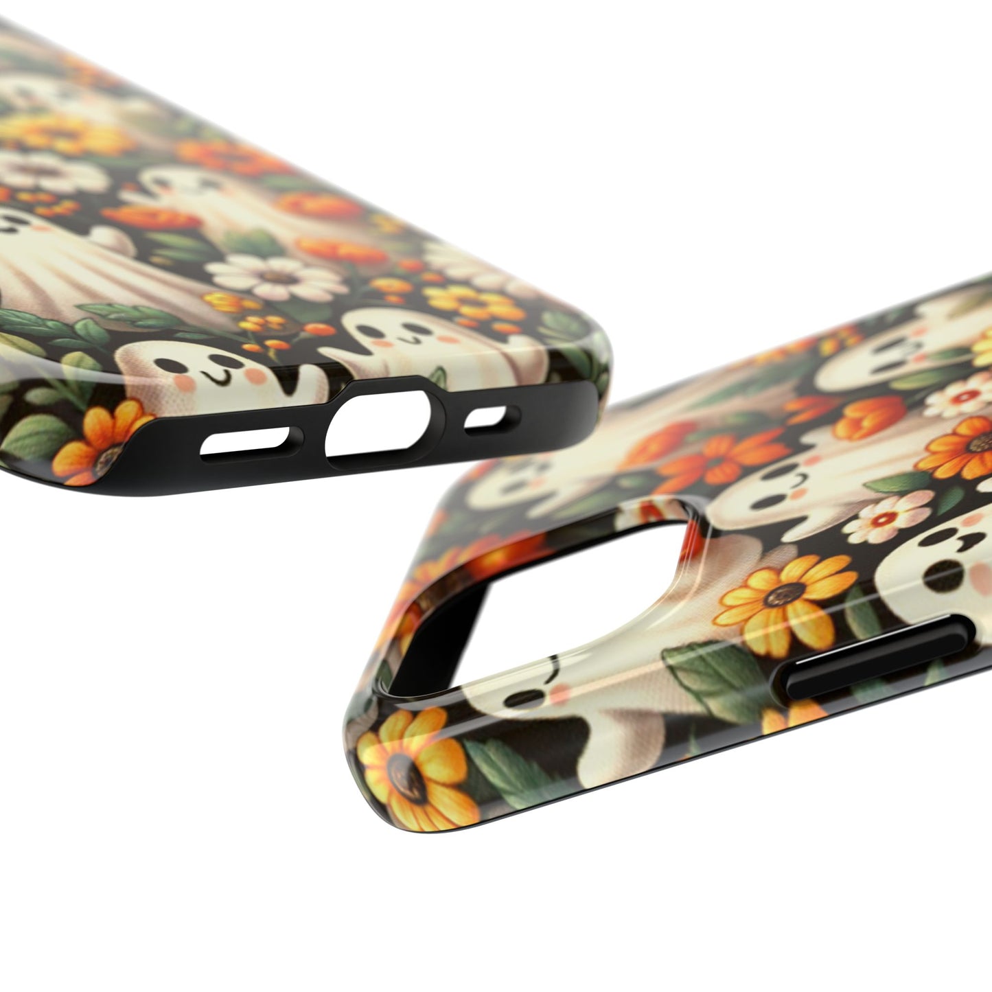 Whimsical Ghost Floral Halloween Phone Case | Tough and Stylish Protection