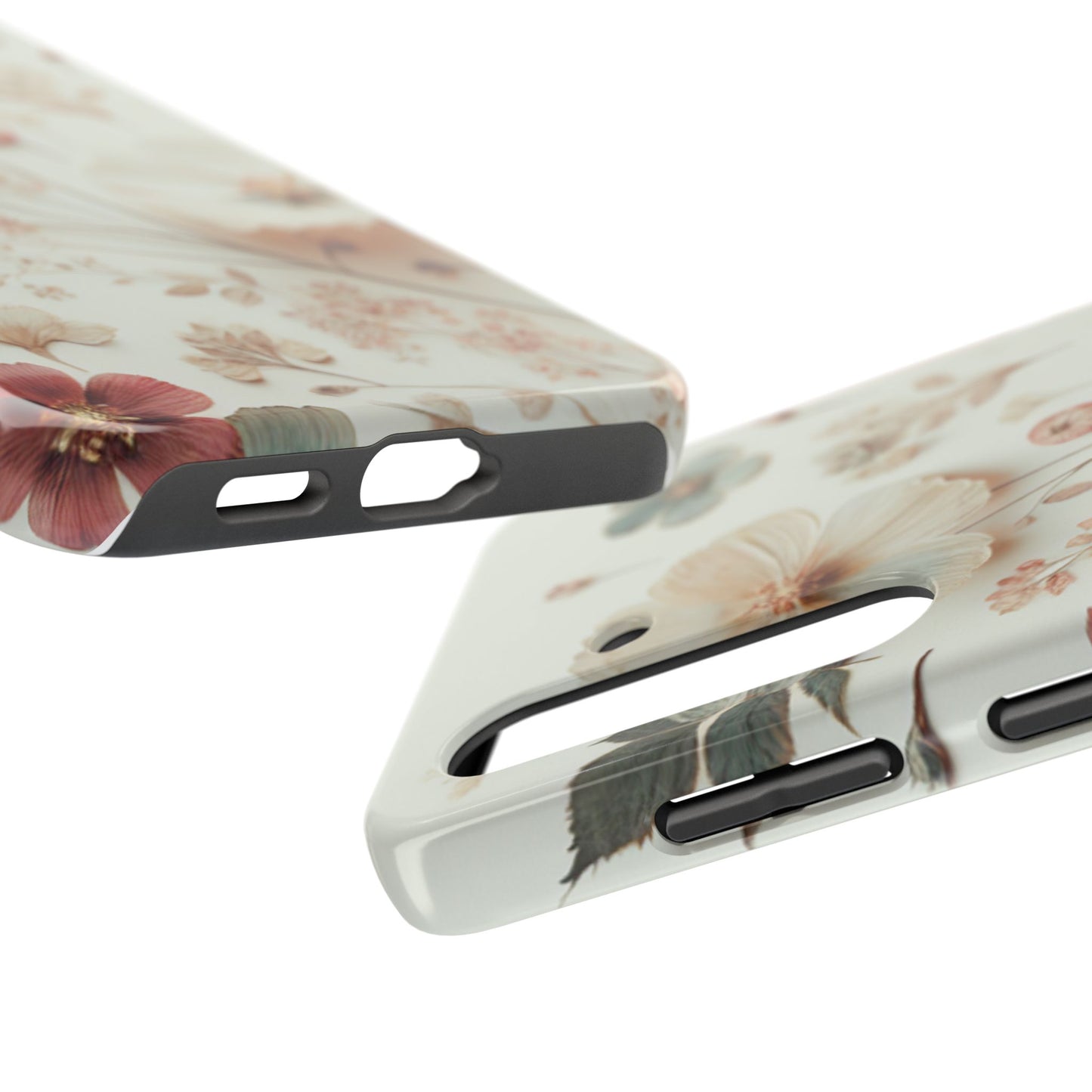 Floral Tough Phone Case, Durable Phone Cover, Floral Print Gift, Protective Case, Nature Lover Accessory, Spring Vibes