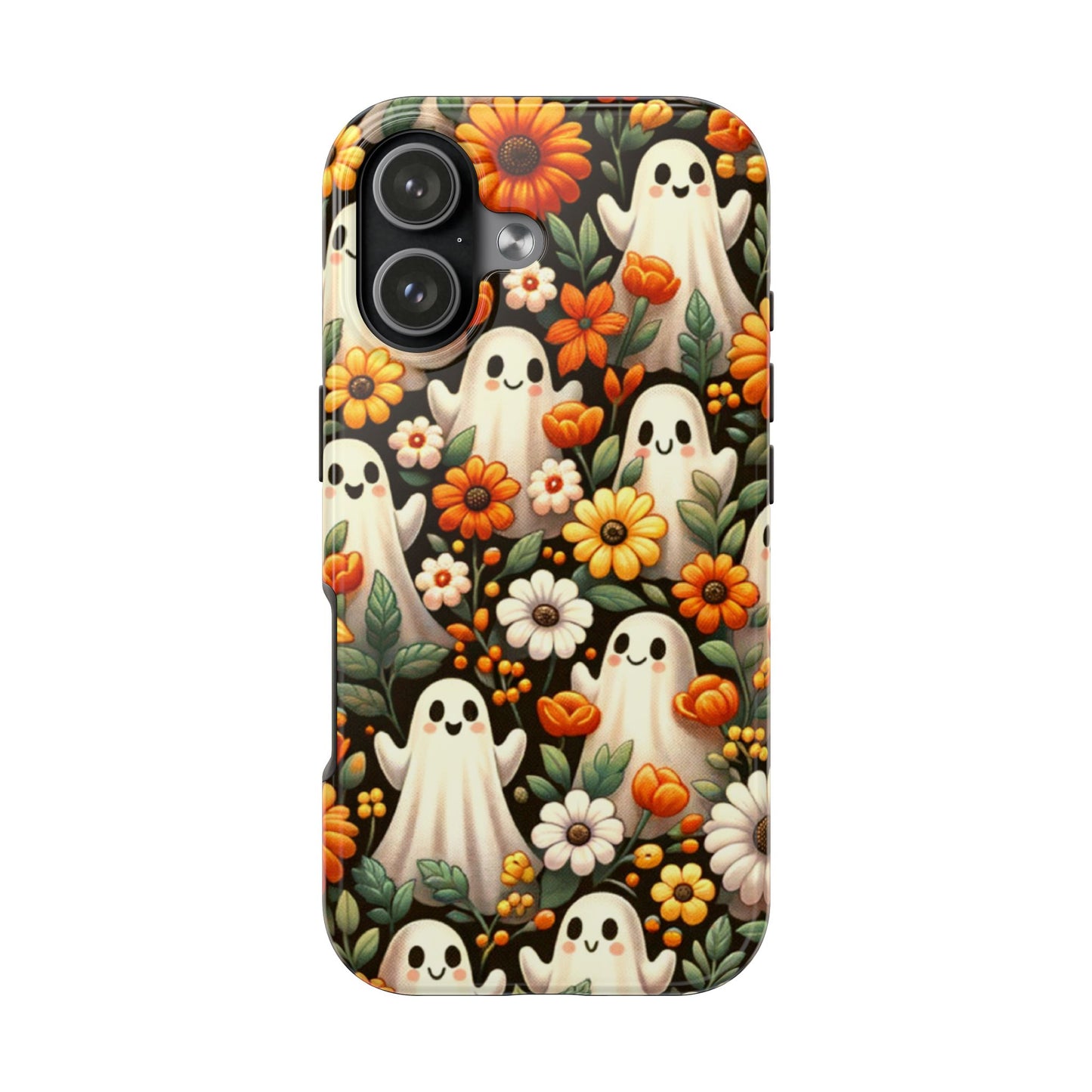 Whimsical Ghost Floral Halloween Phone Case | Tough and Stylish Protection