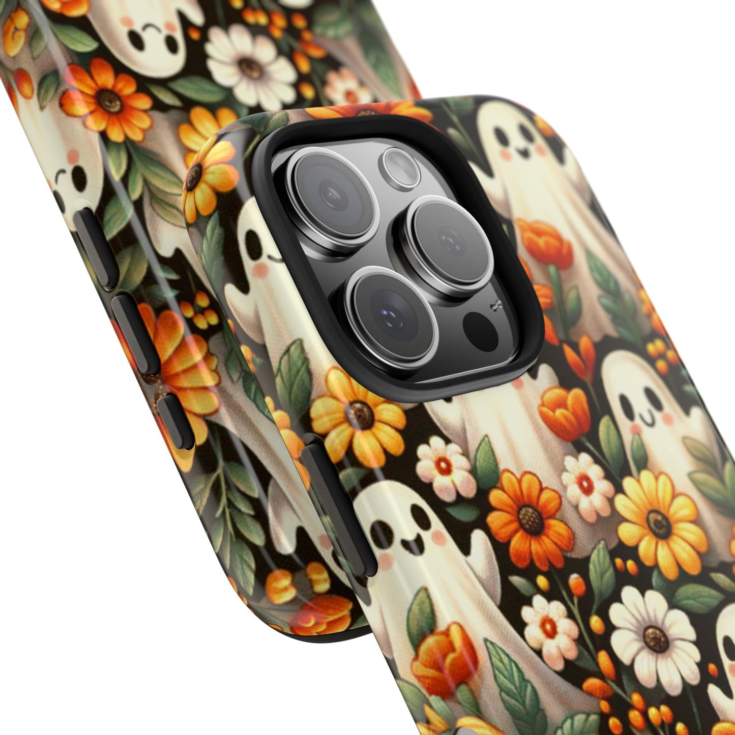 Whimsical Ghost Floral Halloween Phone Case | Tough and Stylish Protection