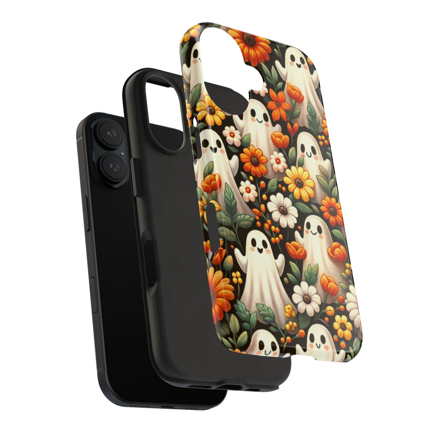 Whimsical Ghost Floral Halloween Phone Case | Tough and Stylish Protection