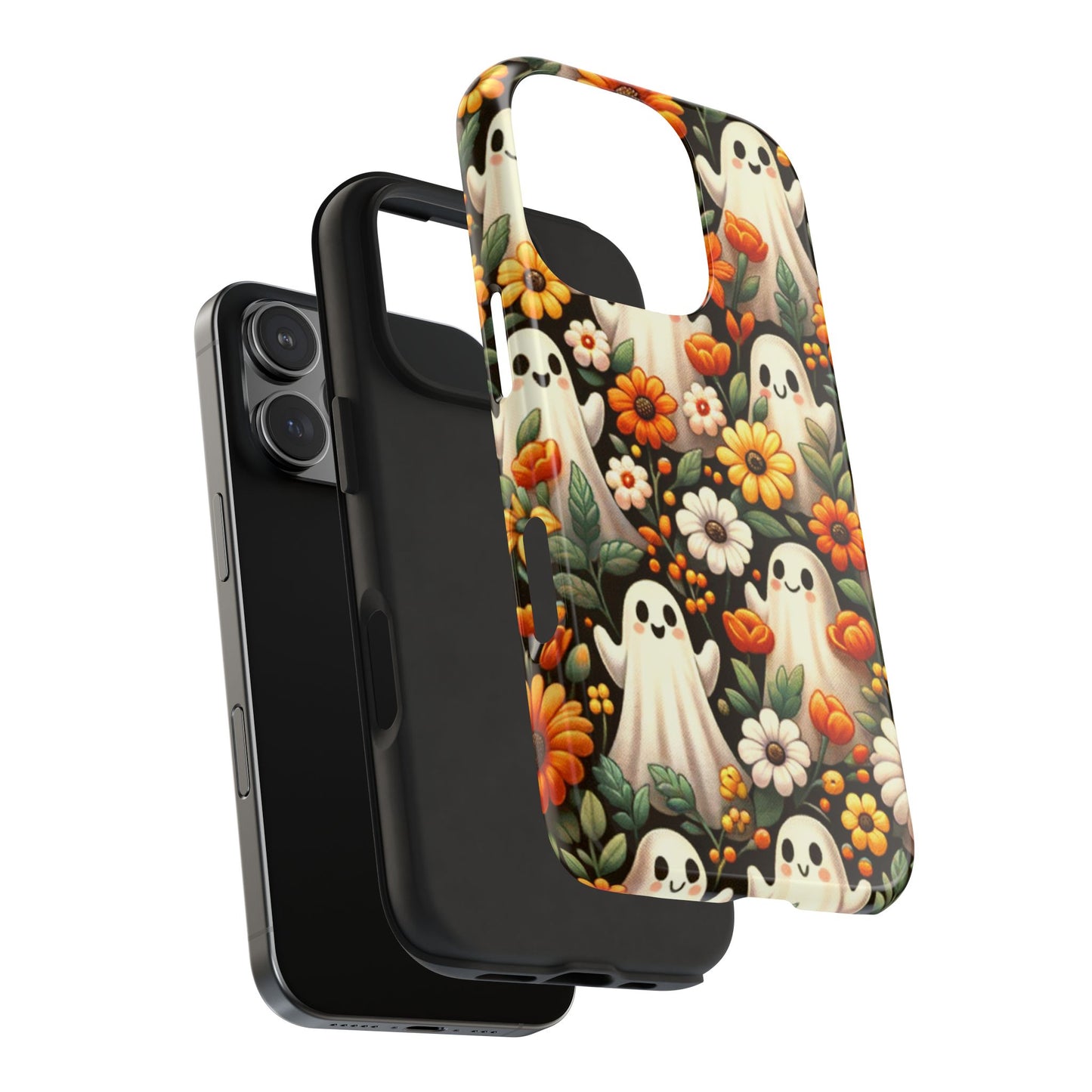 Whimsical Ghost Floral Halloween Phone Case | Tough and Stylish Protection