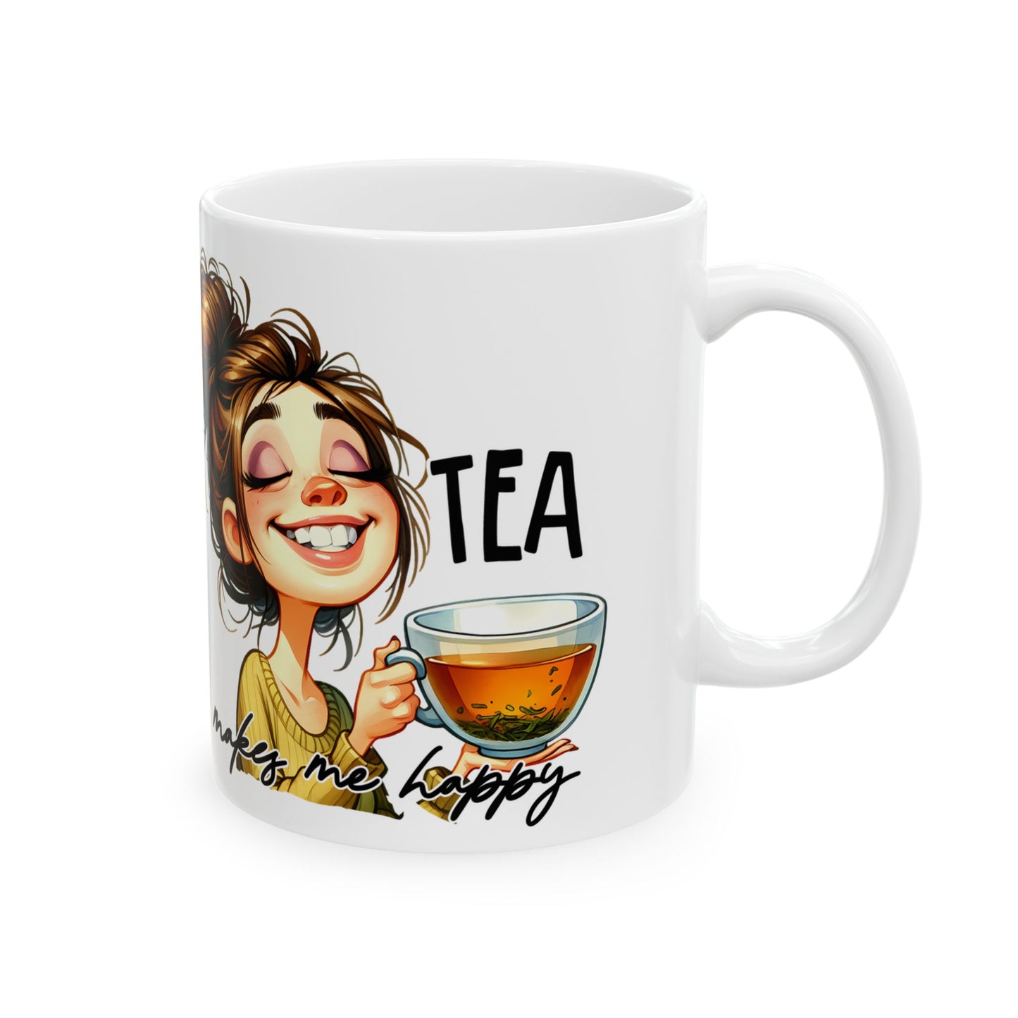 Whimsical Illustrated Ceramic Mug | Unique Gift for Coffee & Tea Lovers