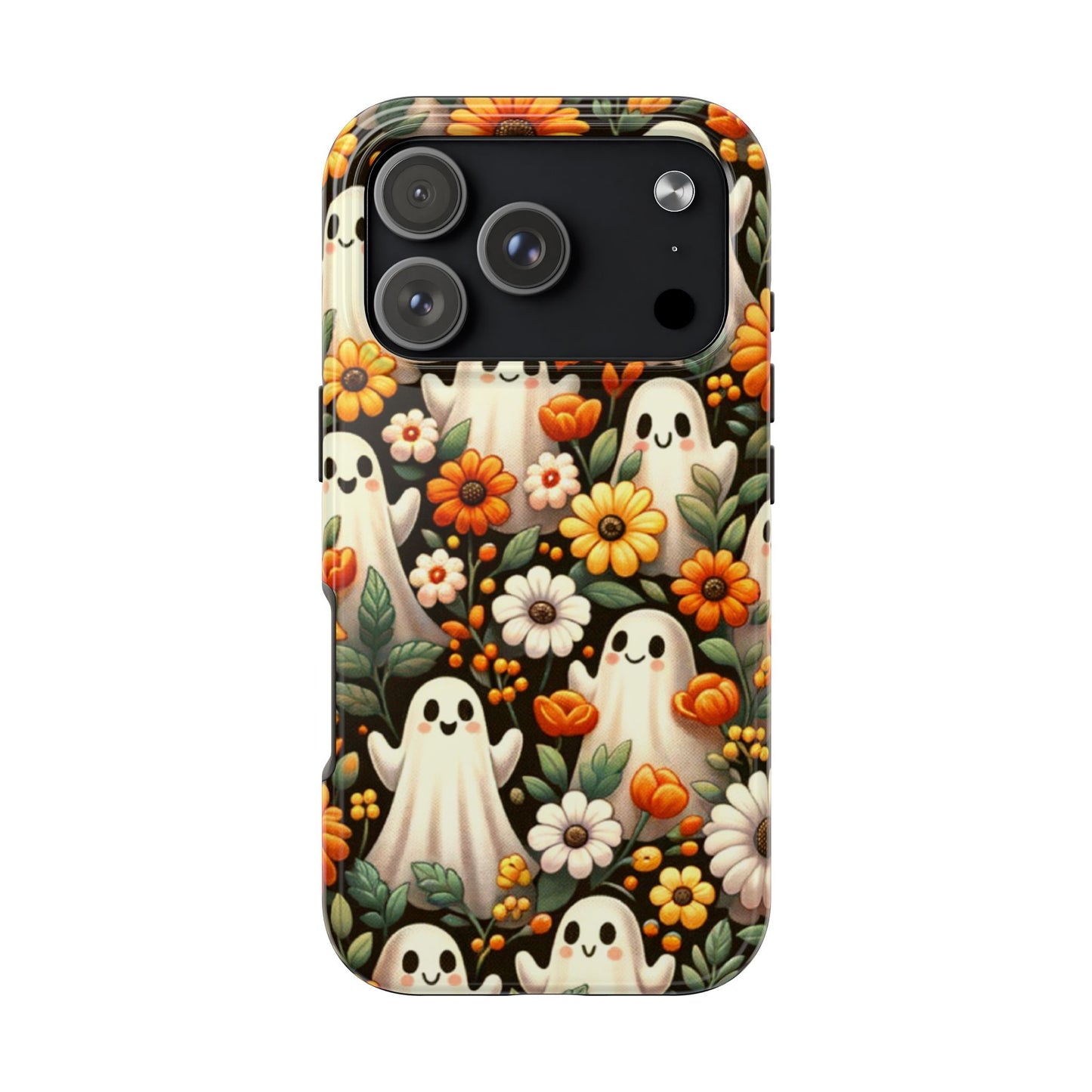 Whimsical Ghost Floral Halloween Phone Case | Tough and Stylish Protection
