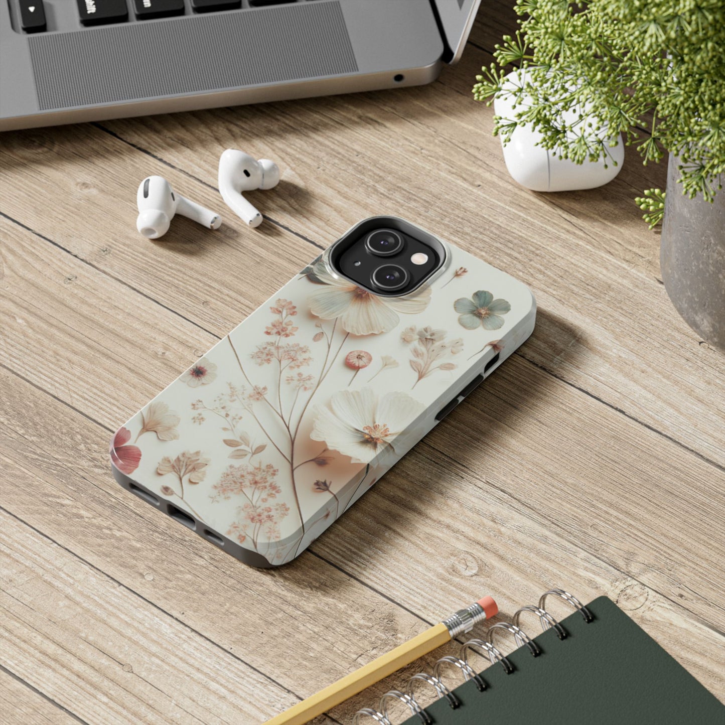 Floral Tough Phone Case, Durable Phone Cover, Floral Print Gift, Protective Case, Nature Lover Accessory, Spring Vibes