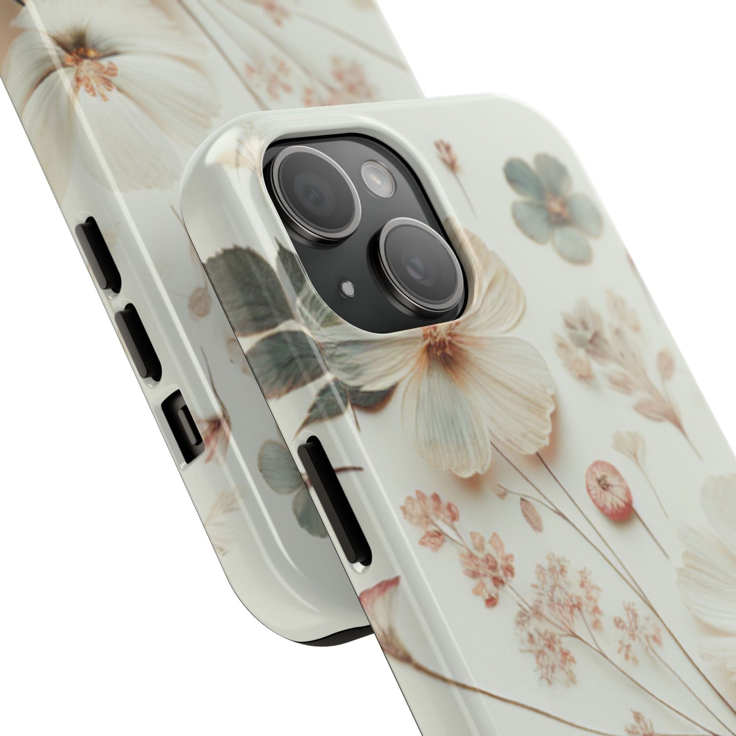 Floral Tough Phone Case, Durable Phone Cover, Floral Print Gift, Protective Case, Nature Lover Accessory, Spring Vibes