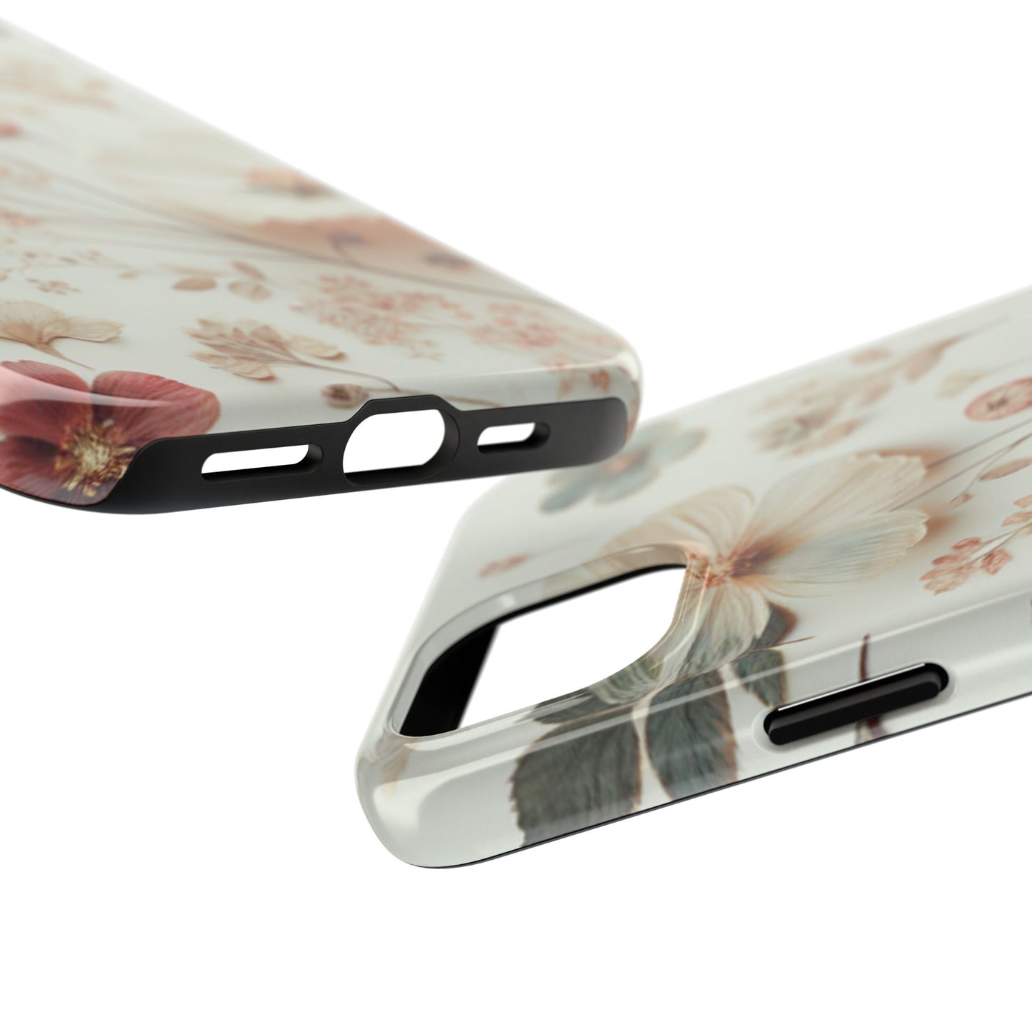 Floral Tough Phone Case, Durable Phone Cover, Floral Print Gift, Protective Case, Nature Lover Accessory, Spring Vibes