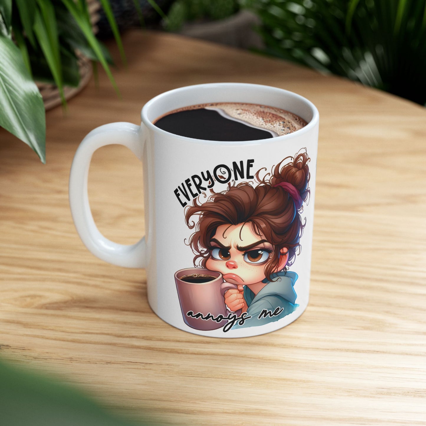Whimsical Illustrated Ceramic Mug | Unique Gift for Coffee & Tea Lovers