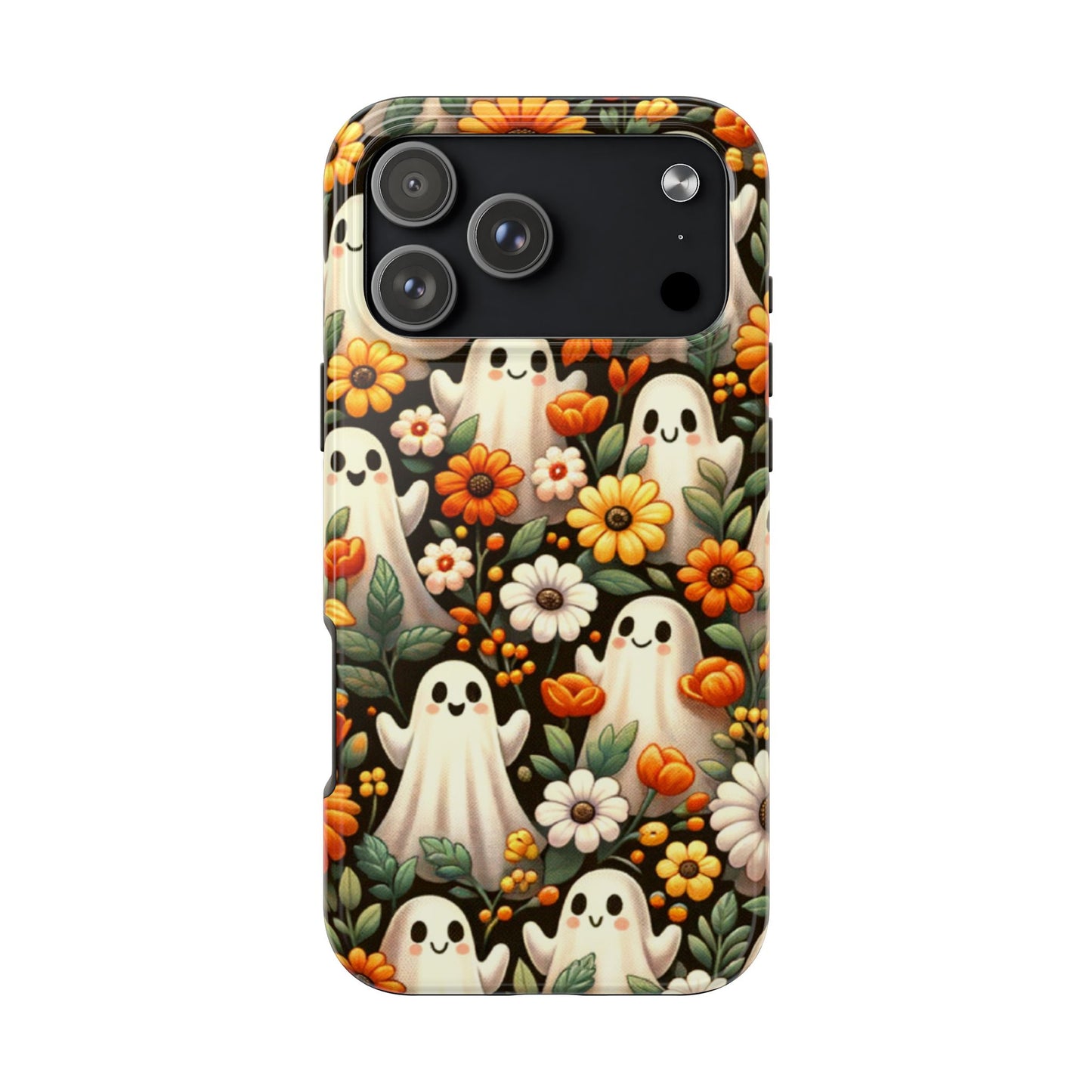 Whimsical Ghost Floral Halloween Phone Case | Tough and Stylish Protection