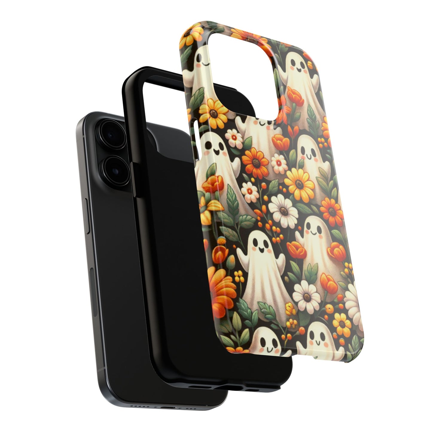 Whimsical Ghost Floral Halloween Phone Case | Tough and Stylish Protection