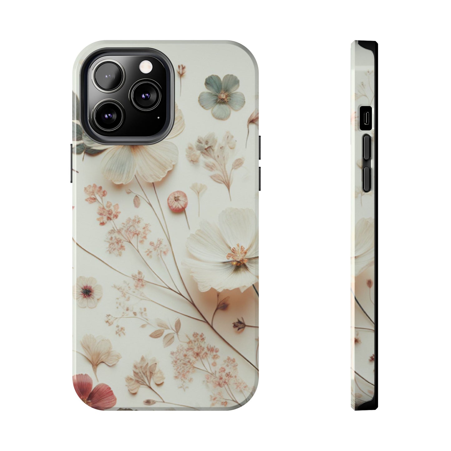 Floral Tough Phone Case, Durable Phone Cover, Floral Print Gift, Protective Case, Nature Lover Accessory, Spring Vibes
