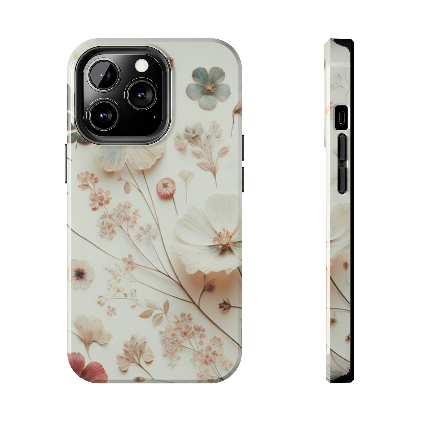 Floral Tough Phone Case, Durable Phone Cover, Floral Print Gift, Protective Case, Nature Lover Accessory, Spring Vibes