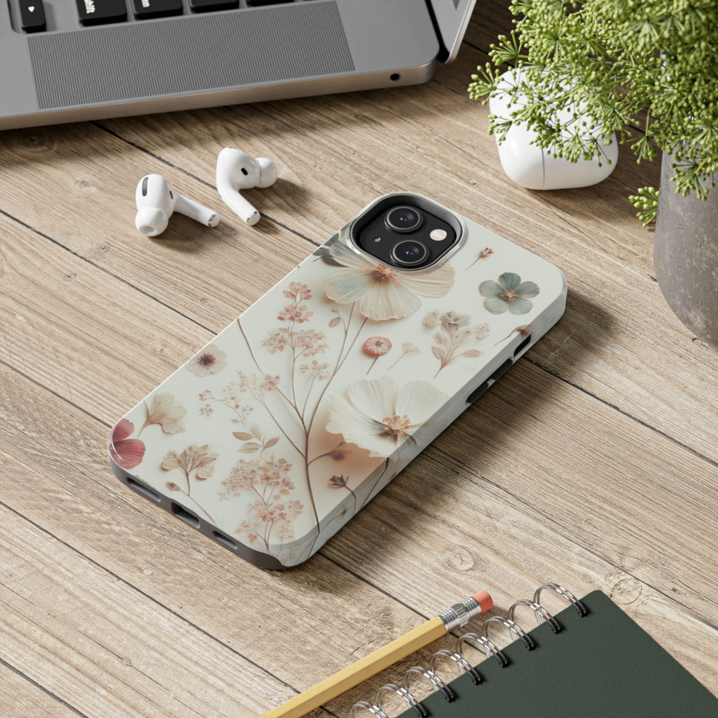 Floral Tough Phone Case, Durable Phone Cover, Floral Print Gift, Protective Case, Nature Lover Accessory, Spring Vibes