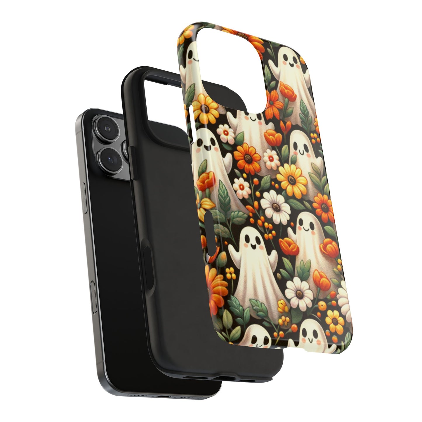 Whimsical Ghost Floral Halloween Phone Case | Tough and Stylish Protection